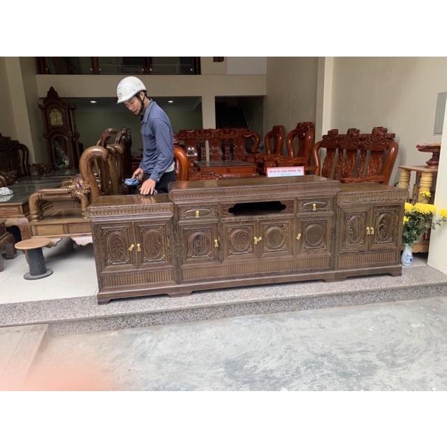 Kệ gỗ đuôi công mẫu mõ lồi kt 2m4