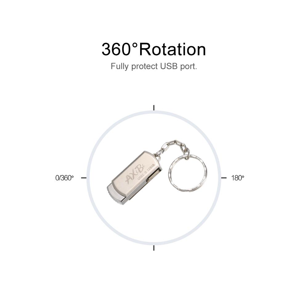 Ổ đĩa flash USB USB2.0 Mini Portable U Disk 64GB Mặt dây chuyền Ô tô Pen Drive Silver cho PC Laptop - 64G