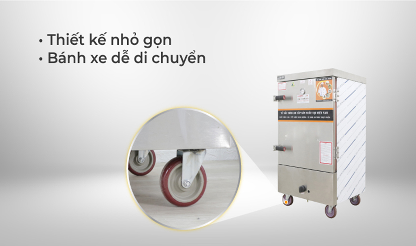 Tủ Hấp Giò Chả, Thực Phẩm 48 Kg Bằng Gas 8 Khay Inox 304 NEWSUN, Năng Suất Cao - Hàng Chính Hãng