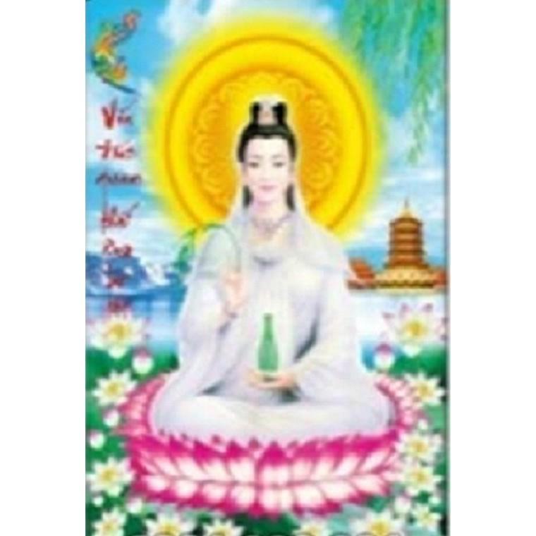 Tranh thêu Quan thế âm bồ tát - LV3252