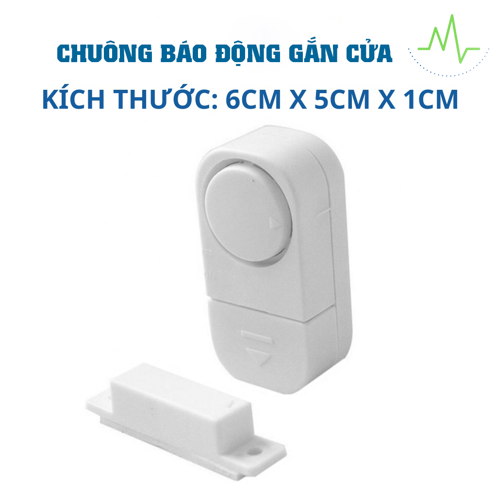 Chuông Báo Động Chống Trộm Gắn Cửa Không Dây RIBI, Cảm Ứng Từ Kêu To - Hàng Chính Hãng