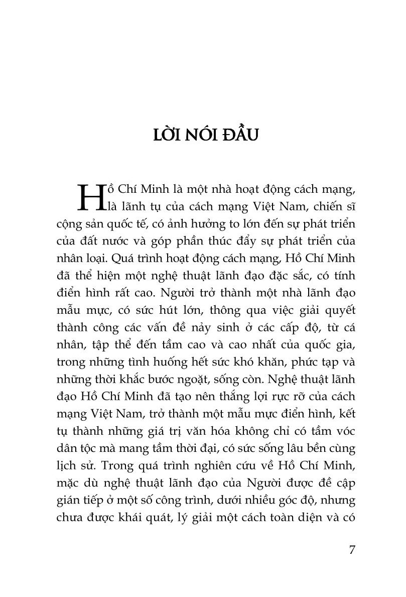 Nghệ thuật lãnh đạo Hồ Chí Minh ( bản in 2024)