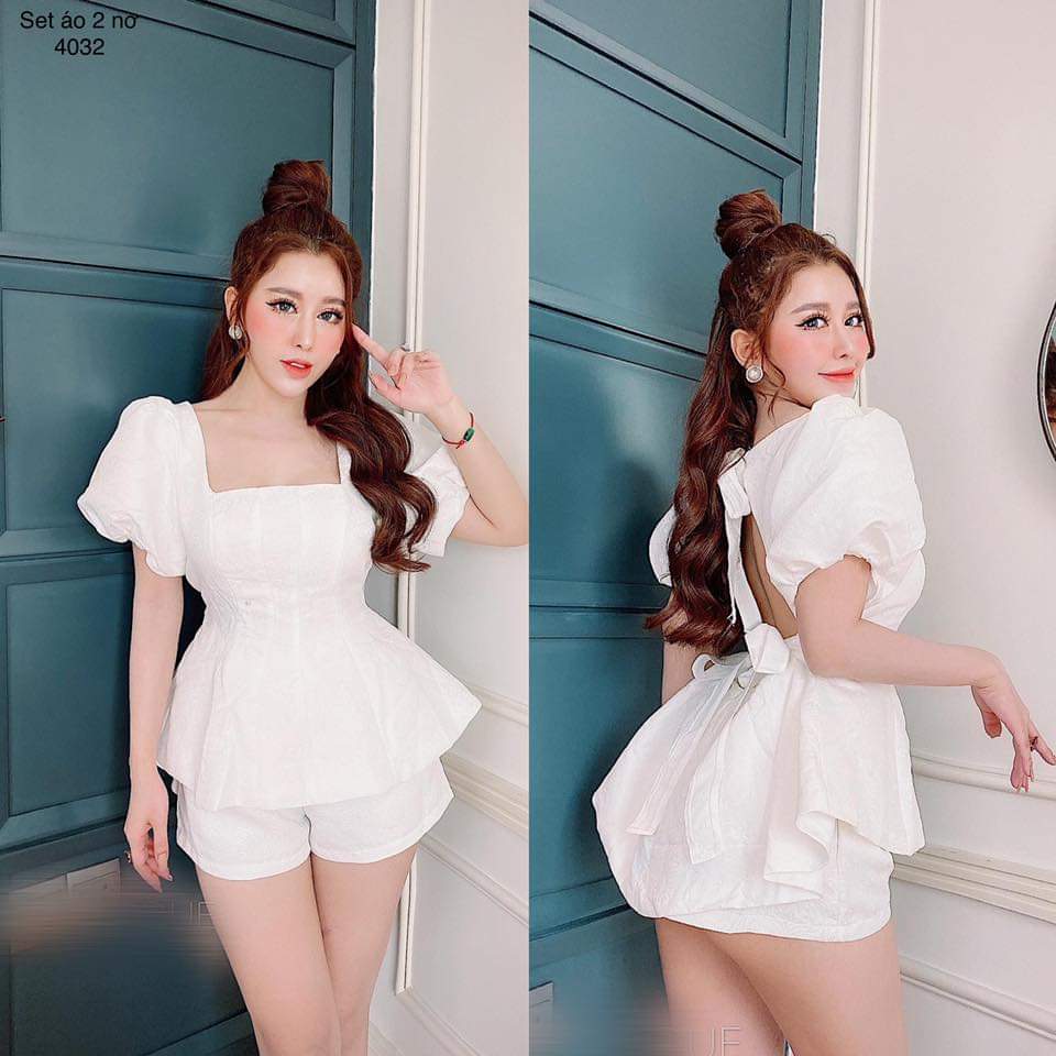 SÉT BỘ ĐŨI CỘT NƠ LƯNG XINH XẮN THỜI TRANG NỮ