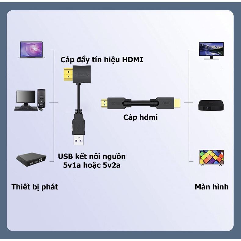 Đầu nối HDMI HDMI có nguồn hỗ trợ 4k60hz từ hdmi đực sang hdmi cái - JH u528 - Hồ PHạm