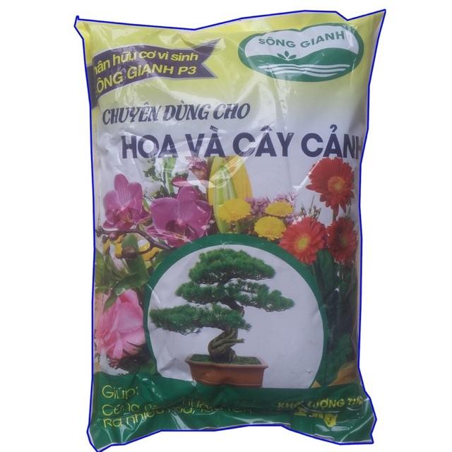 Phân bón hữu cơ Sông Gianh chuyên dùng cho Hoa, Cây cảnh 2kg