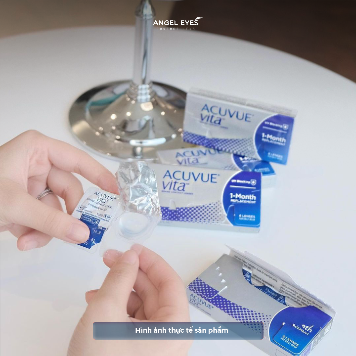 Lens trong suốt cận và cận - loạn 1 tháng Angel Eyes Acuvue của Mỹ độ cận 1-9