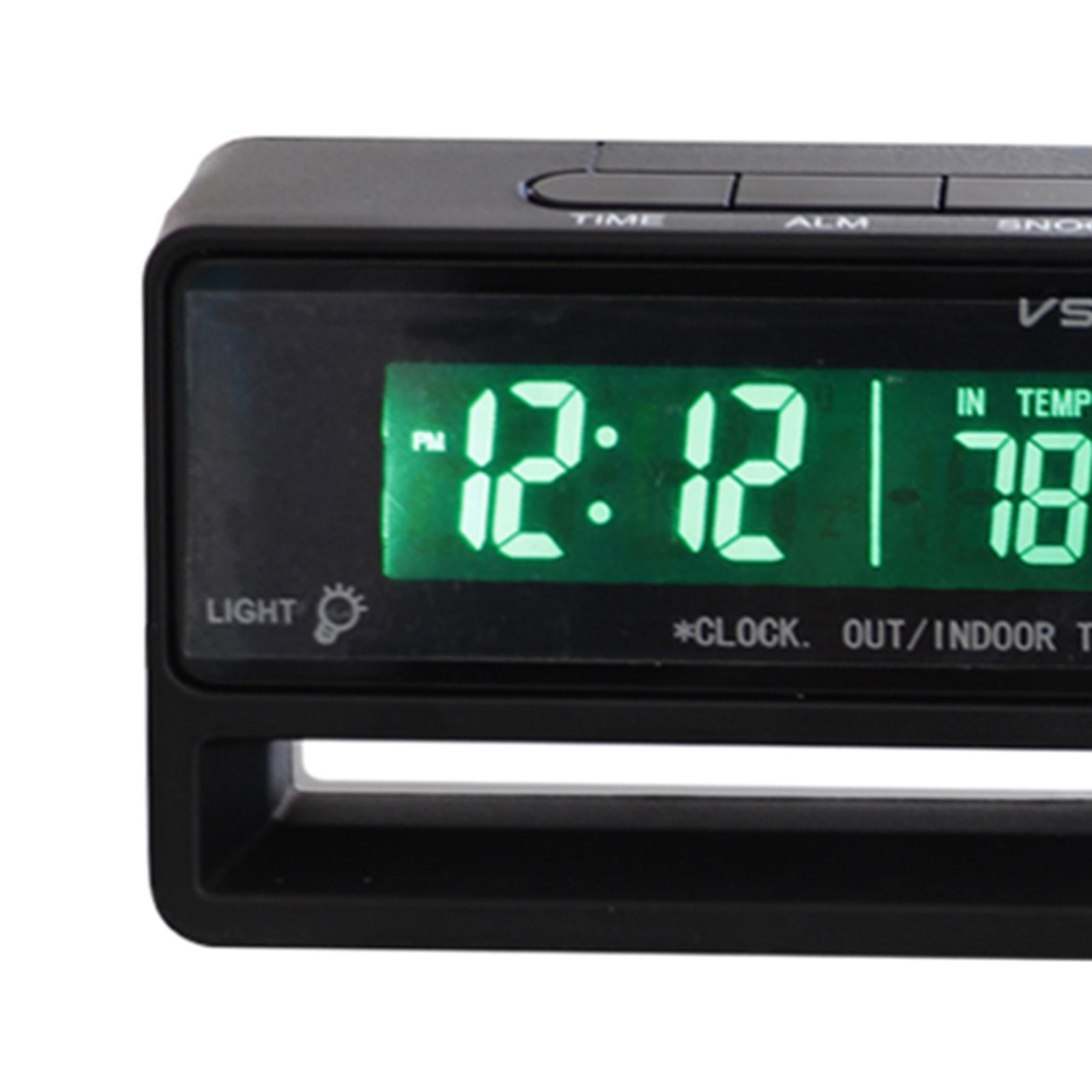 Car Auto Digital Clock Temperature Voltage Meter Battery Monitor
