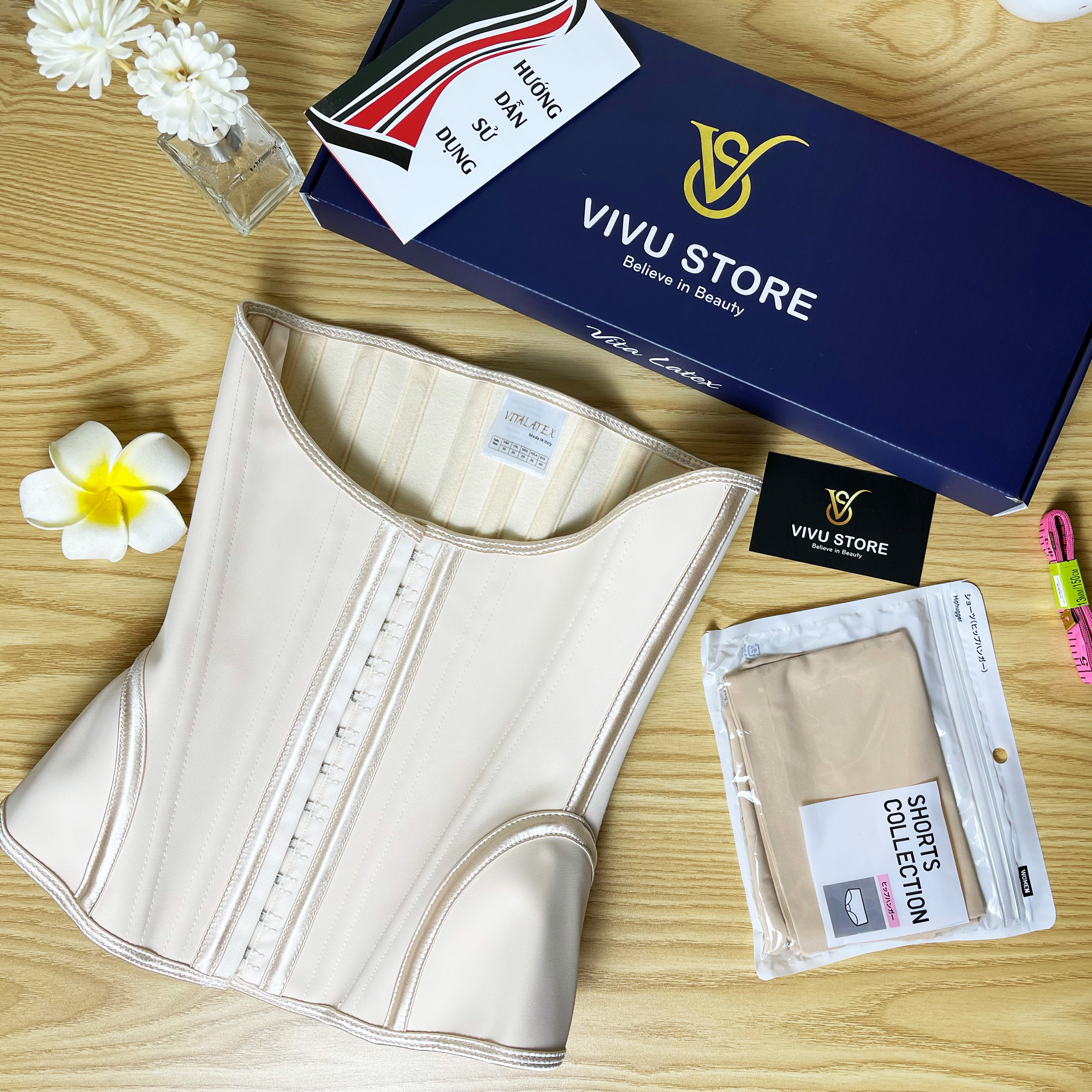 Đai Nịt Bụng Latex "Thế Hệ Mới" - Hàng Đặc Che Mỡ Lưng, Định Hình Eo VITA LATEX Cao Cấp. Tặng Kèm Thước Dây