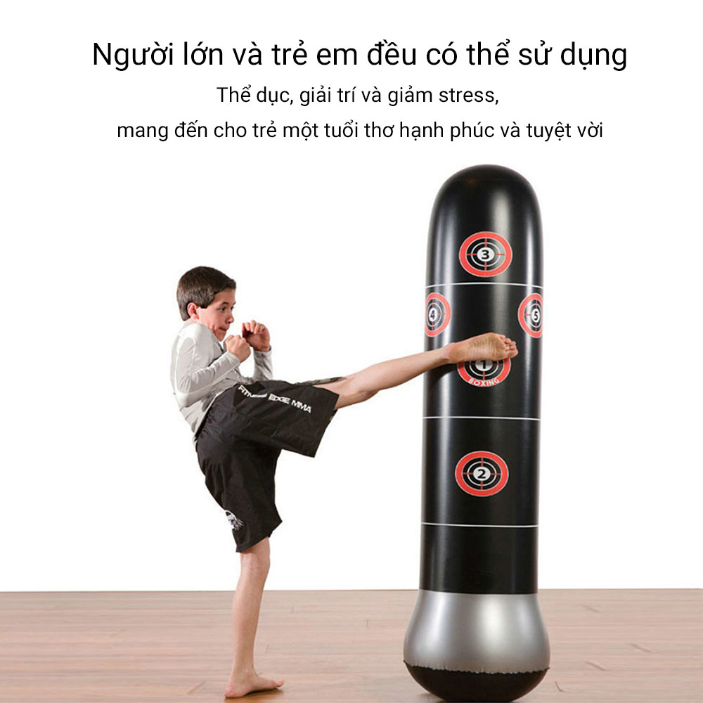 OneTwoFit Bốc Boxing Võ Thuật - Trụ Hơi Đấm Bốc Phản Xạ Phiên Bản ，bơm hơi bao cát người lớn trẻ em dụng cụ tập gym tại nhà  ET006402