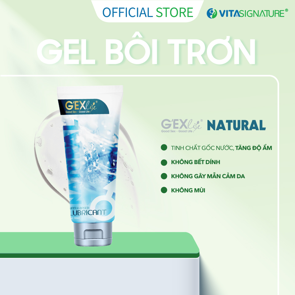 Gel bôi trơn Natural - G'exlife - Không mùi- Tuýp 100ml