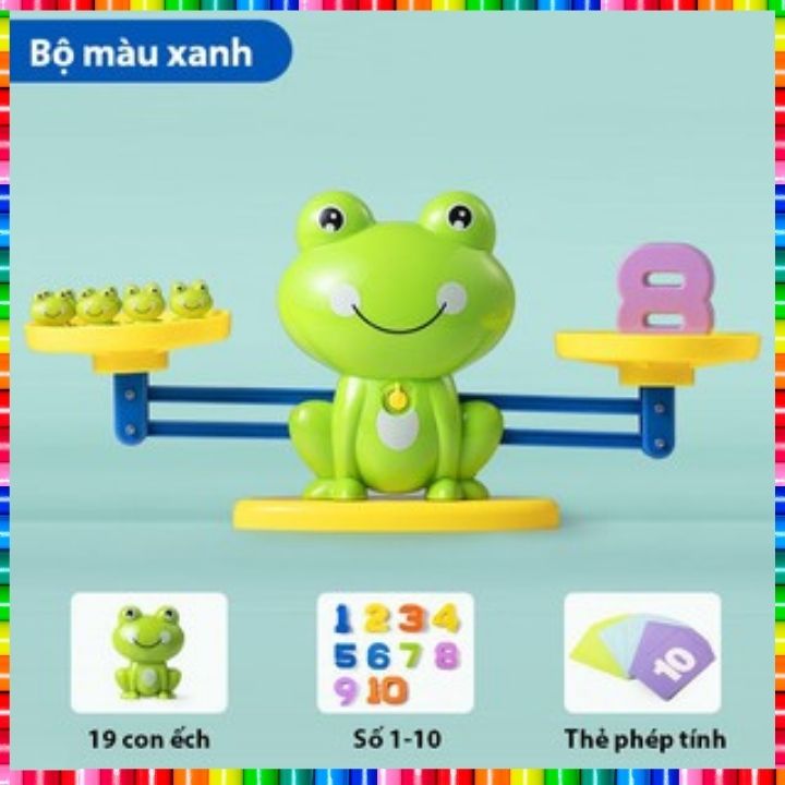 Đồ chơi giáo dục toán học cho trẻ em ếch cân bằng trọng lượng hỗ trợ học toán và phép tính hiệu quả tư duy BABY MAX
