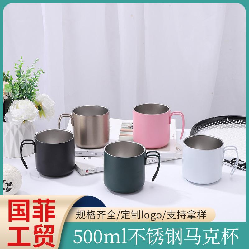 Giá thấp nhất sáng tạo di động cốc inox có dây tay cầm cốc hút chân không quà tặng văn phòng cốc cà phê kinh doanh cốc