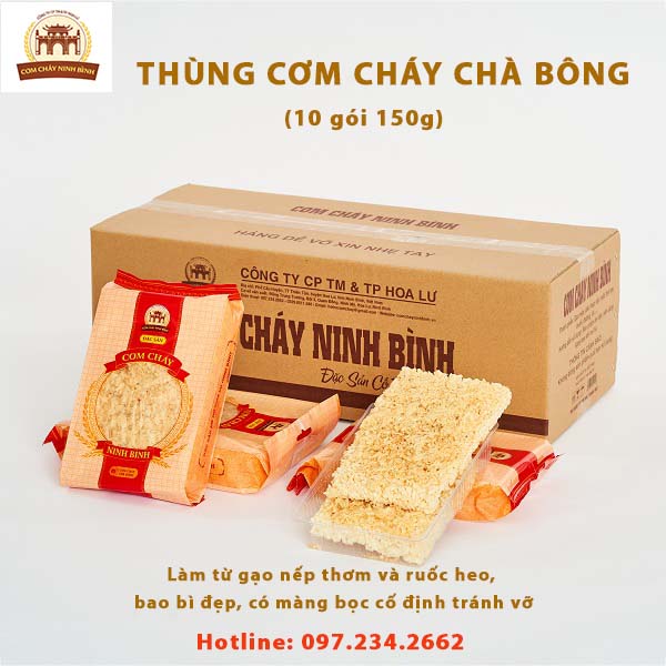 Combo 10 Gói Cơm Cháy Ninh Bình 1.500g (10 gói 150g)