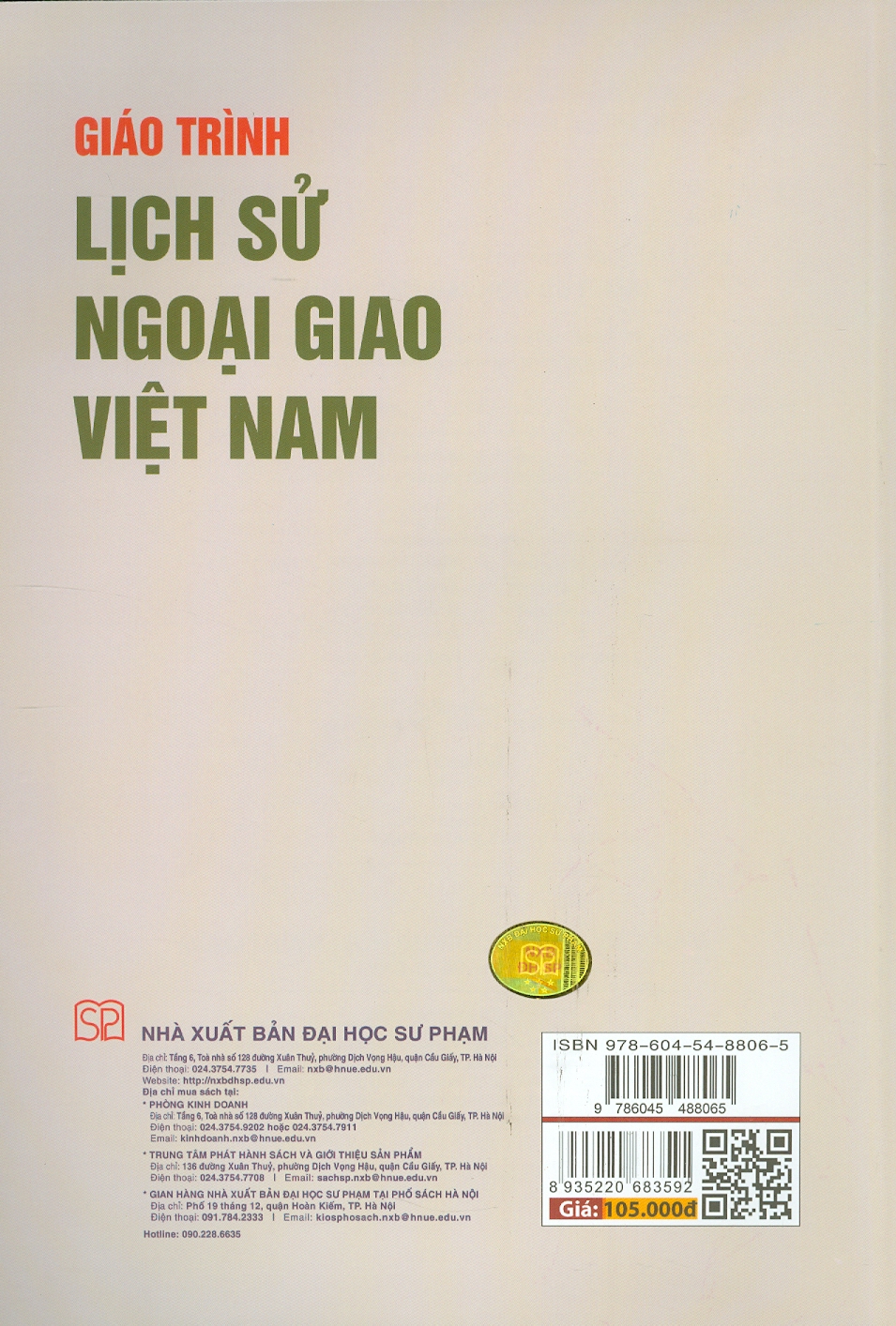 Giáo Trình Lịch Sử Ngoại Giao Việt Nam