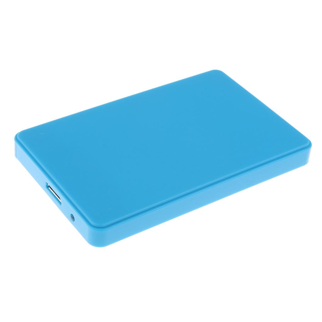 2.5'' USB3.0 .5-9.5mm  SSD Drive Case Storage Box For PC Blue