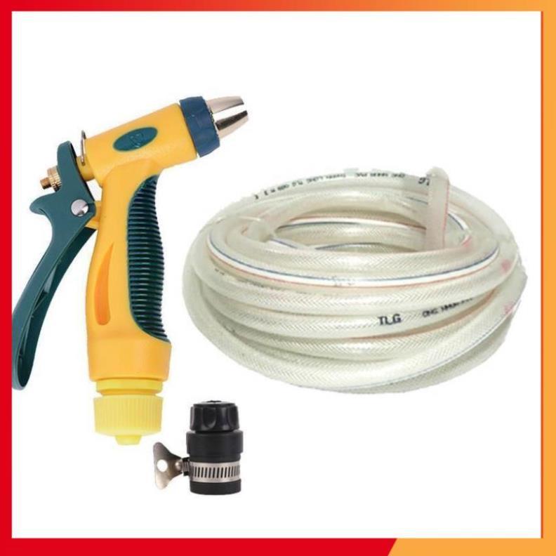 Bộ dây vòi xịt nước rửa xe,tưới cây tăng áp 3 lần 15m