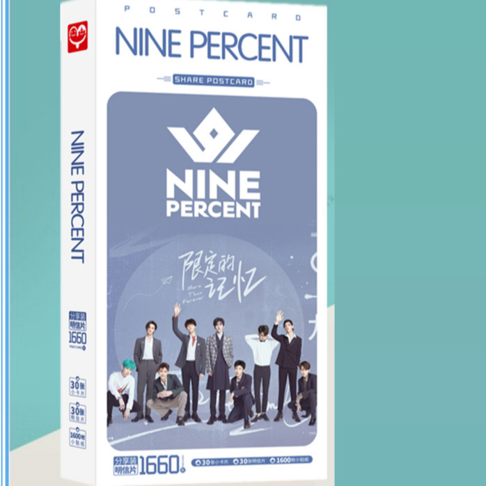 Postcard Nine Percent 1660 tấm kèm hình dán kèm sticker tặng vòng tay chỉ đỏ may mắn