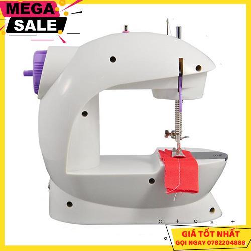 Máy May Mini Gia Đình Nhỏ Gọn Tiện Dụng Có Đèn Led Sáng Sử Dụng Dễ Dàng  - Giao Hàng Toàn Quốc