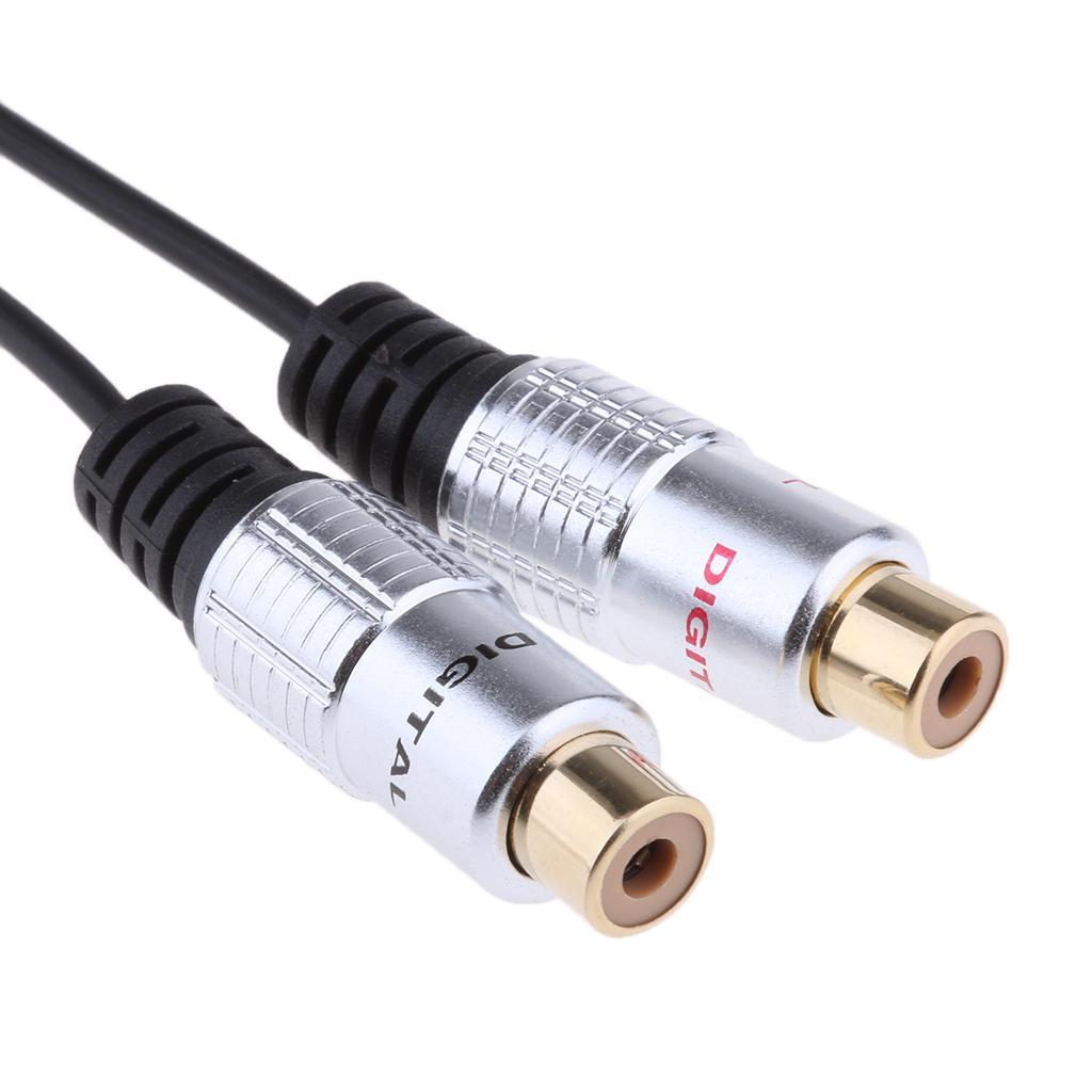 3.5mm Stereo Female to 2x RCA Female Jack Stereo Audio Splitter Y Adapter