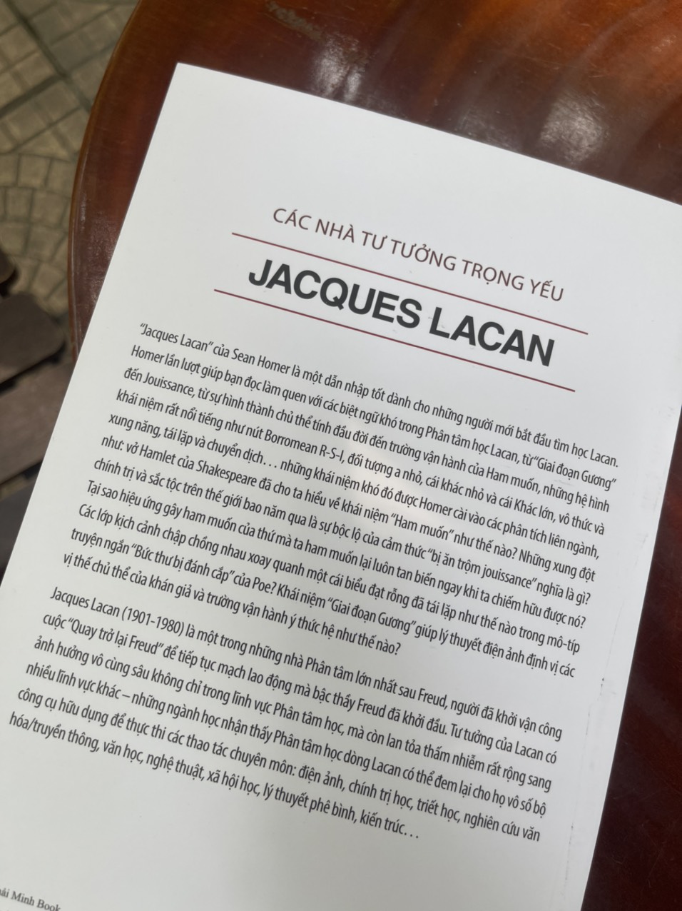 (Tuyển tập Các nhà Tư tưởng Trọng Yếu) JACQUES LACAN (Bìa mềm) - Sean Homer - Nguyễn Bảo Trung dịch – Khaiminhbook – NXB Dân trí