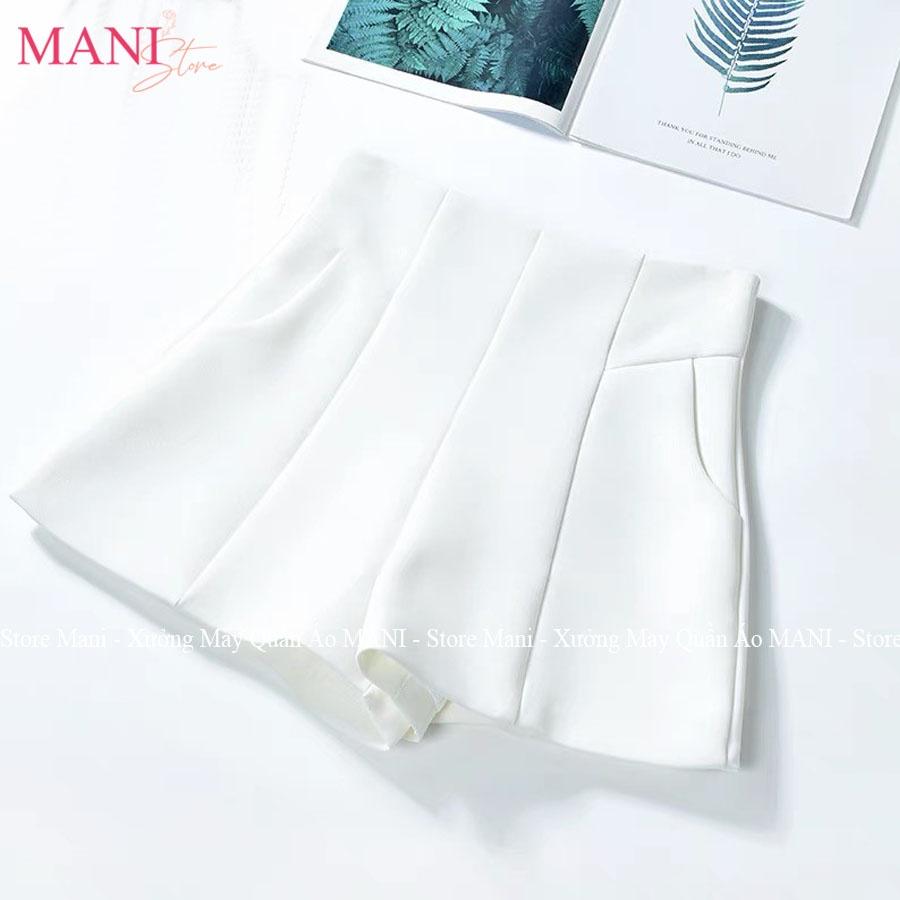 Quần đùi nữ mặc nhà ngủ đi biển có túi khóa thật - Màu Đen Trắng Kem - Vải tuyết mưa mềm mát chạy bộ gym