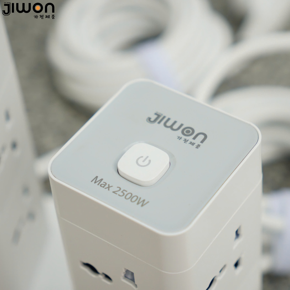 Ổ Cắm Điện Đa Năng Jiwon, Tích hợp cổng USB và Type C có sạc nhanh. Công Suất 2500W Lõi Chống Giật, tự ngắt khi quá tải - Hàng chính hãng