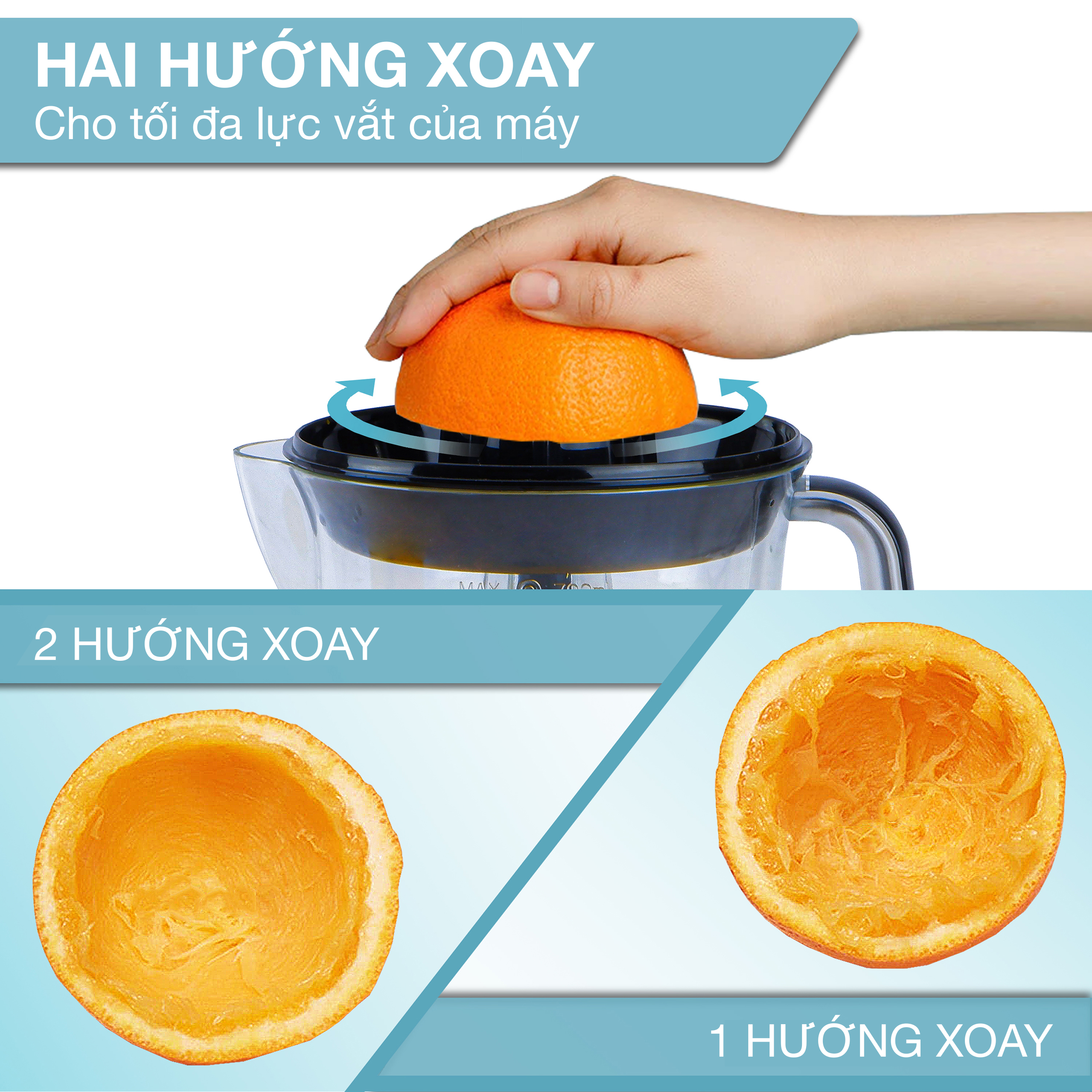 Máy vắt cam màu đen 0.7lit LEBENLANG LB389 - hàng chính hãng