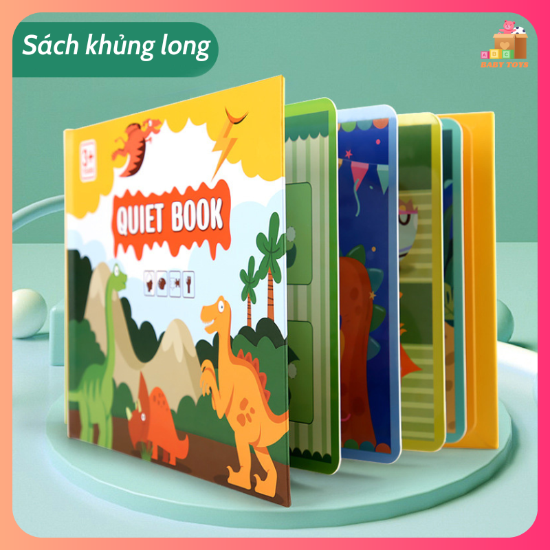 Đồ chơi cho bé học liệu Montessori QUIET BOOK bóc dán nhiều chủ đề