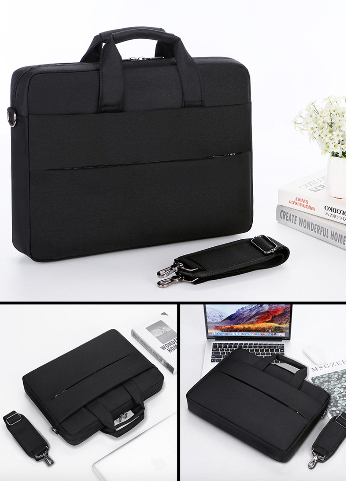 Túi xách chống sốc, cặp đựng laptop laptop, túi công sở nam nữ có dây đeo chéo - Hàng chính hãng