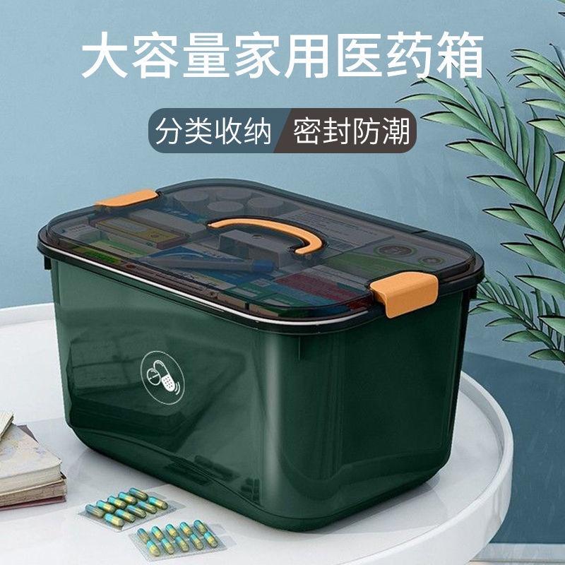 Hộp Đựng Thuốc Cỡ Lớn Nhiều Ngăn Di Động Tiện Dụng Cho Gia Đình