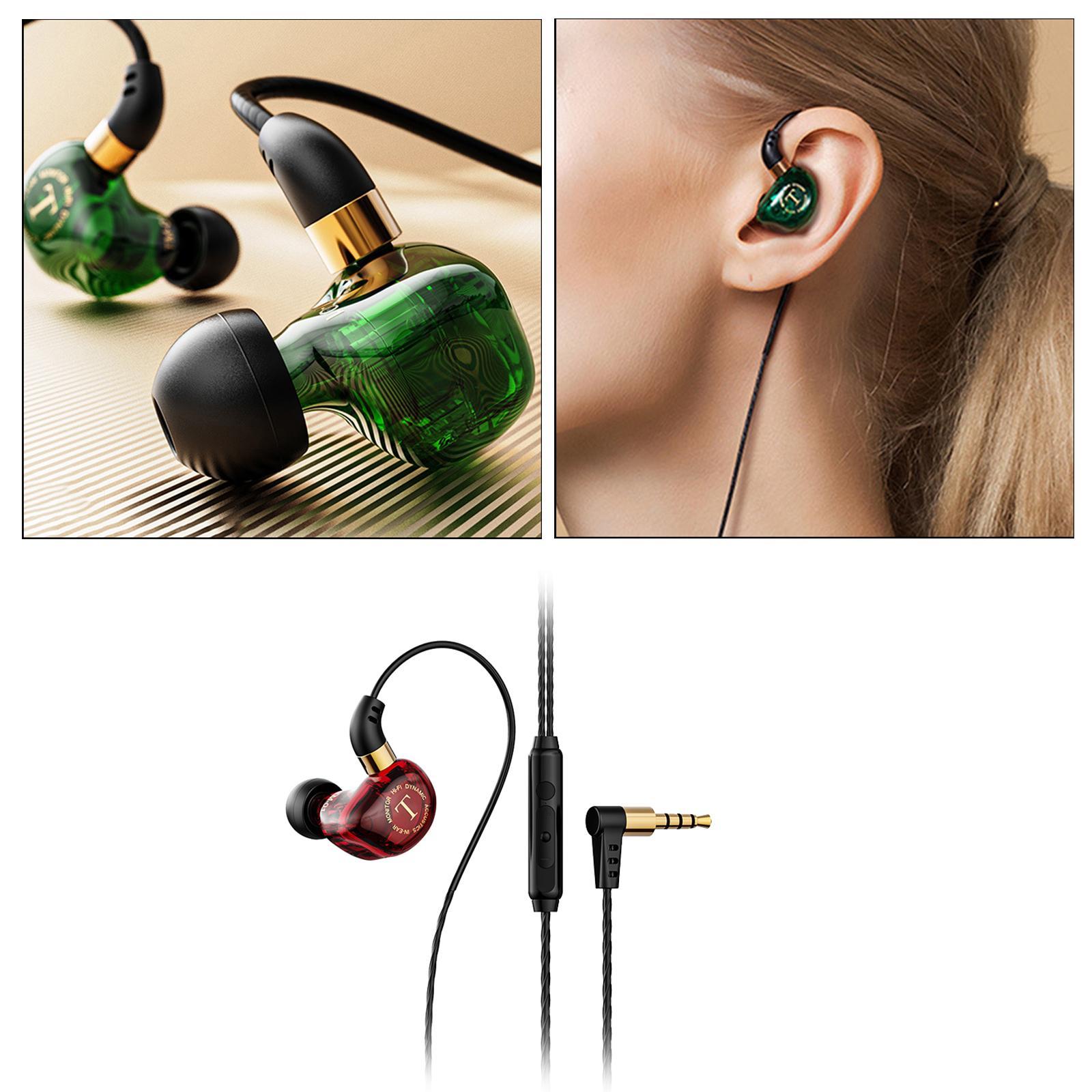 3.5mm Bass Headset In-Ear Earphone Stereo Headphone Wired Mic