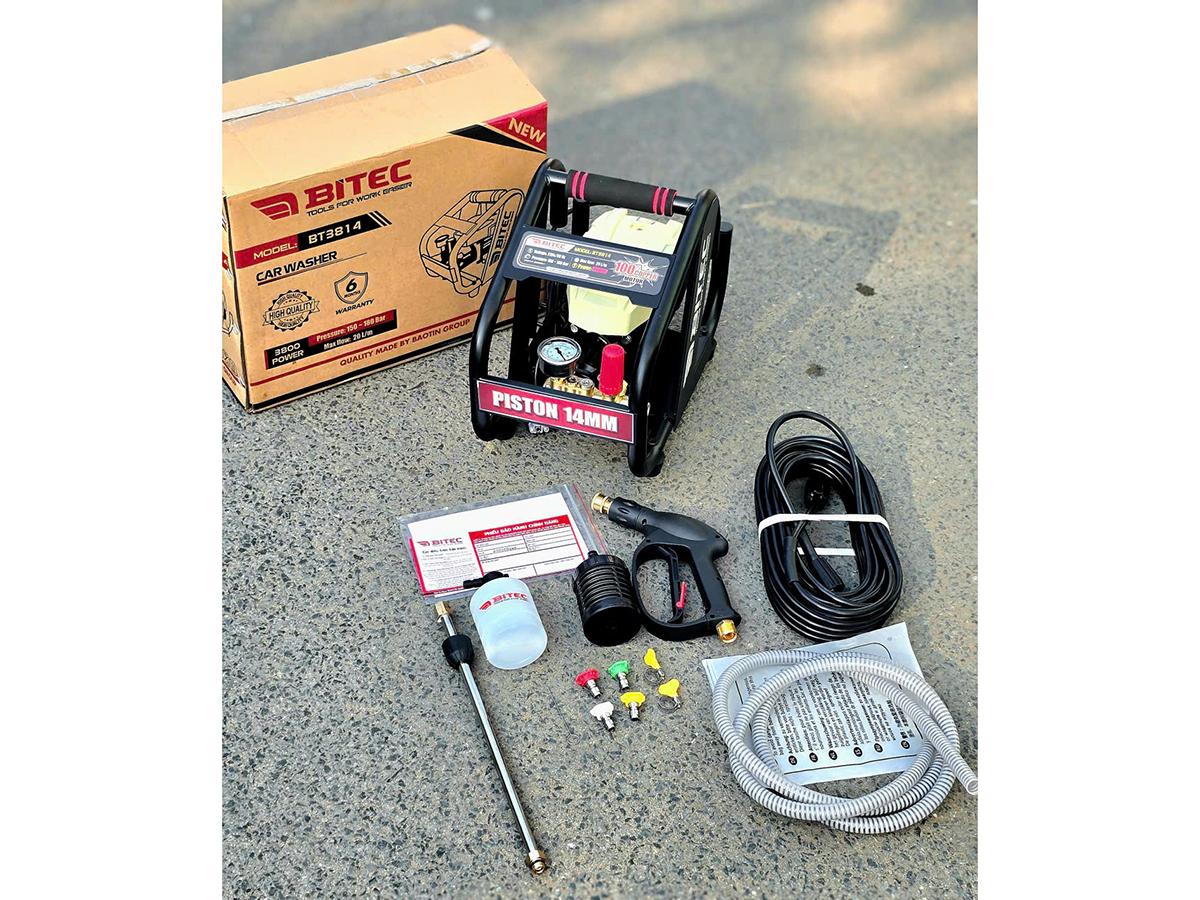MÁY RỬA XE 3800W 180BAR BT3814 BTEC - HÀNG CHÍNH HÃNG