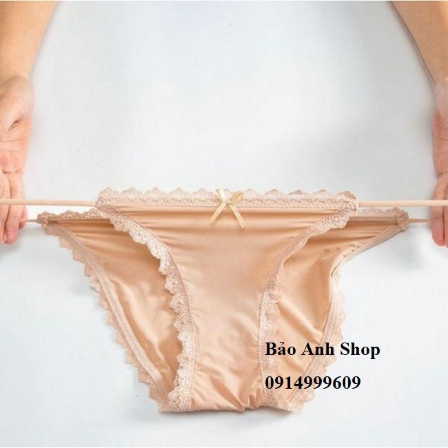 Quần lót dây mảnh chất liệu thun lạnh phối viền ren hàng cao cấp xuất Nhật
