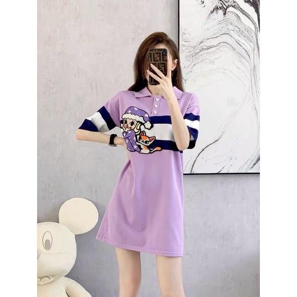 ĐẦM LEN TÍM PHỐI SỌC