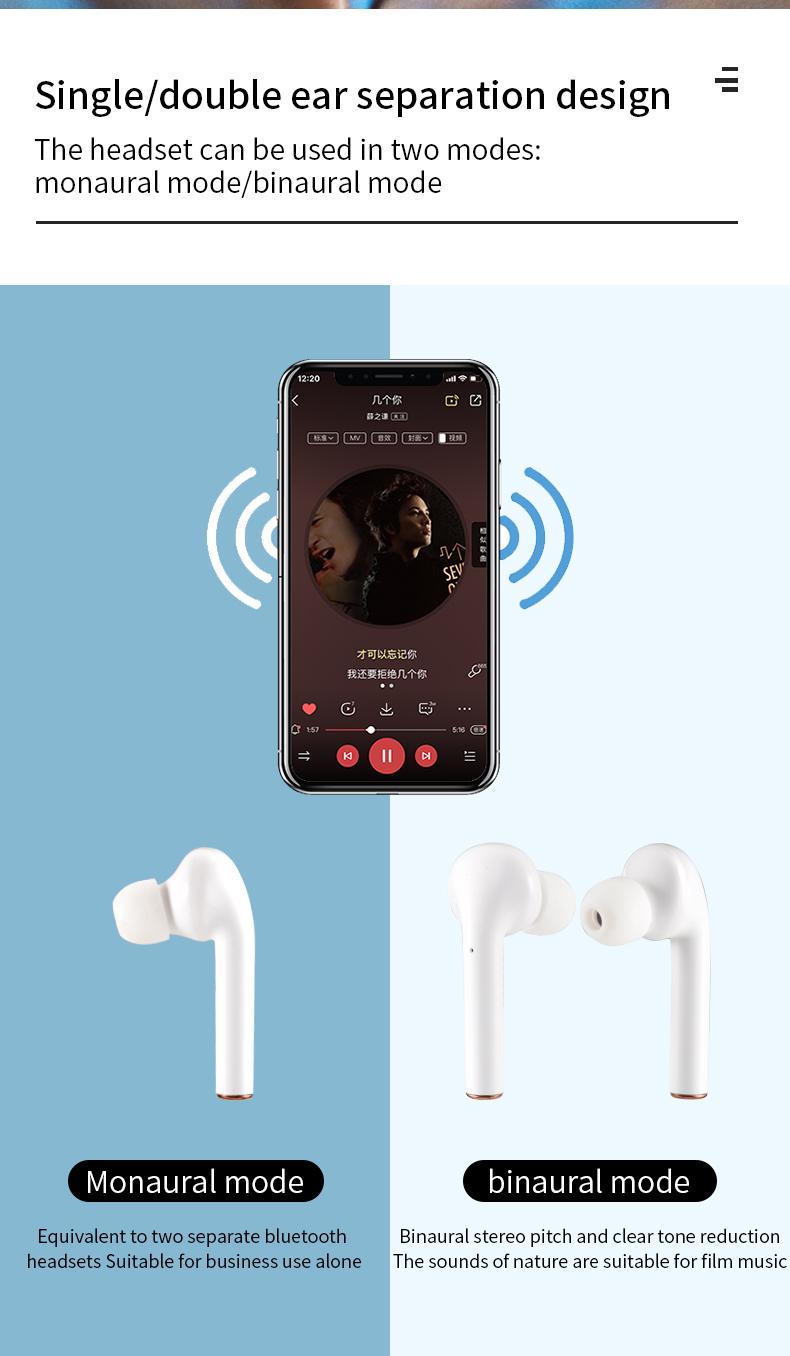 TWS Không Dây Bluetooth 5.2 Nghe Nhạc HIFI Stereo Thể Thao Tai Nghe Chơi Game Chống Nước Với Mic Dành Cho IOS Android Điện Thoại