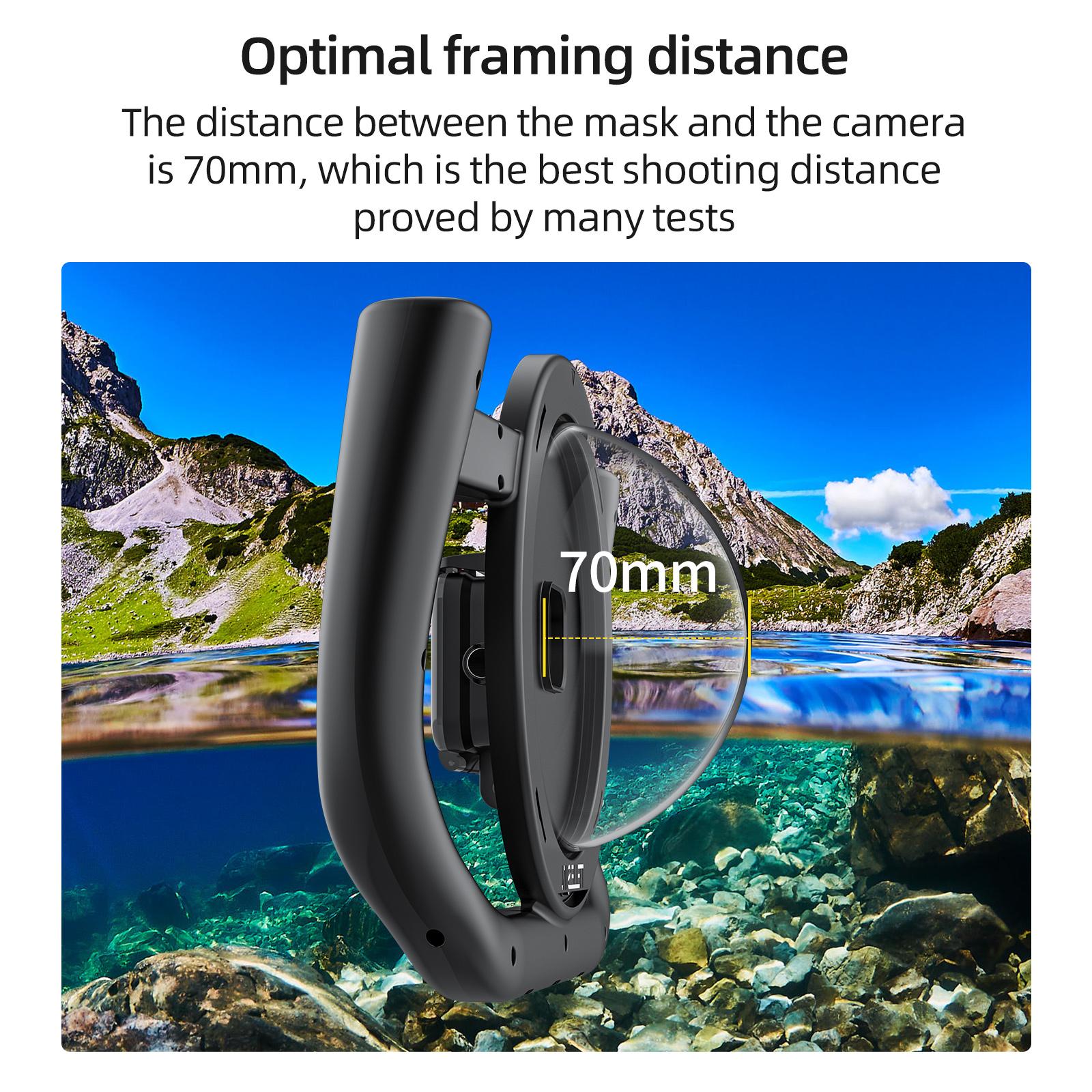 TELESIN GP-DMP-T10 Dome Port for GoPro Hero 10/9/8/7/6/5 with 30M Waterproof Housing Dual Handle Stabilizer Diving Rig