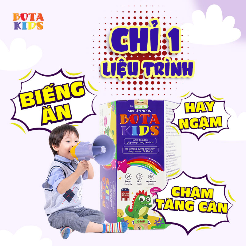 Siro Ăn Ngon BOTA KIDS Hỗ Trợ Tăng Cân, Cải Thiện Biếng Ăn Ở Trẻ Hộp 30 gói