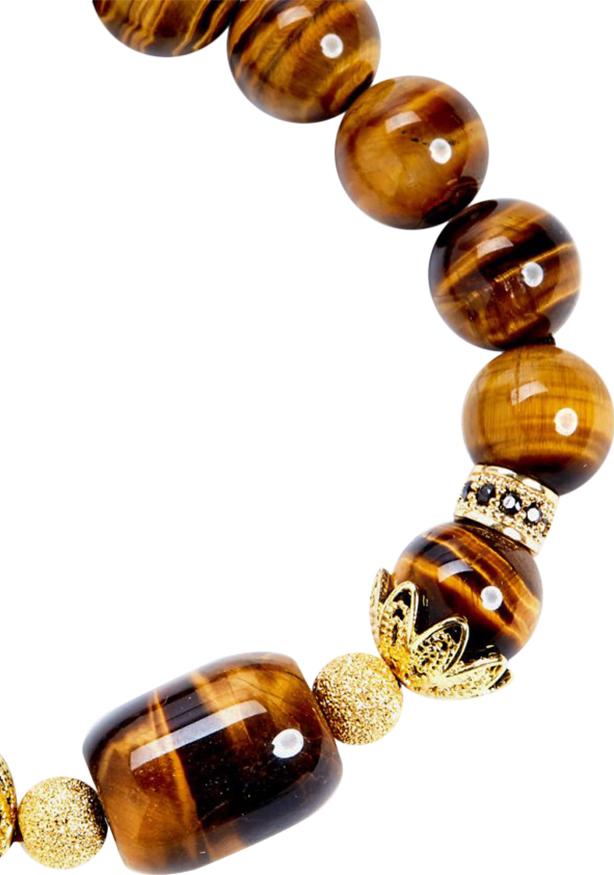 Vòng Đá Mắt Hổ Phối Lu Thống Ngọc Quý Gemstones VT59