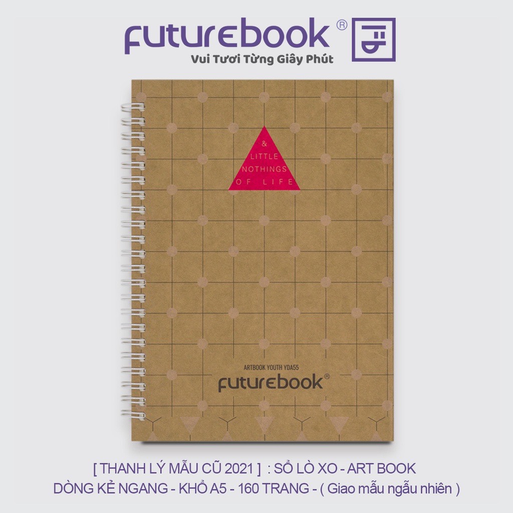 [Thanh lý Mẫu Cũ 2021] Sổ Lò Xo Art Book A5- Kẻ Ngang- 160 Trang. MSP: A5LX7. VPP FUTUREBOOK. Giao mẫu ngẫu nhiên.