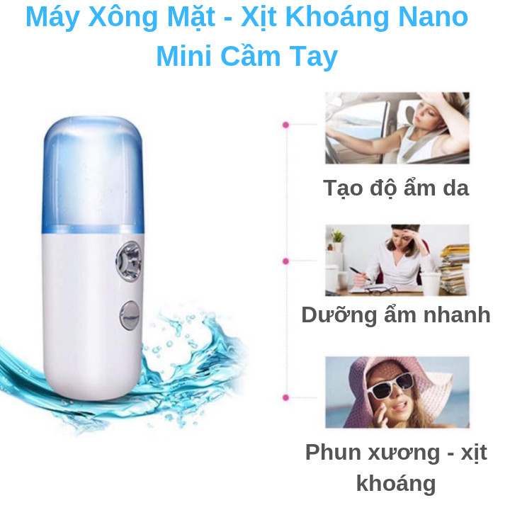 MÁY XỊT KHOÁNG MINI CẦM TAY (XÔNG MẶT NANO) nhỏ nhắn, tiện lợi, dễ đem theo mọi nơi mọi lúc- màu ngẫu nhiên - lk1984