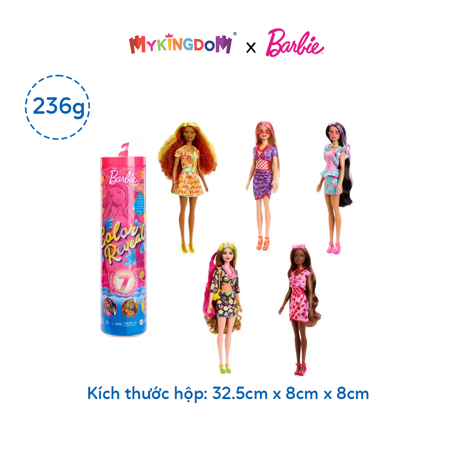 Đồ Chơi BARBIE Búp Bê Barbie Đổi Màu - Phiên Bản Thời Trang Trái Cây HJX49