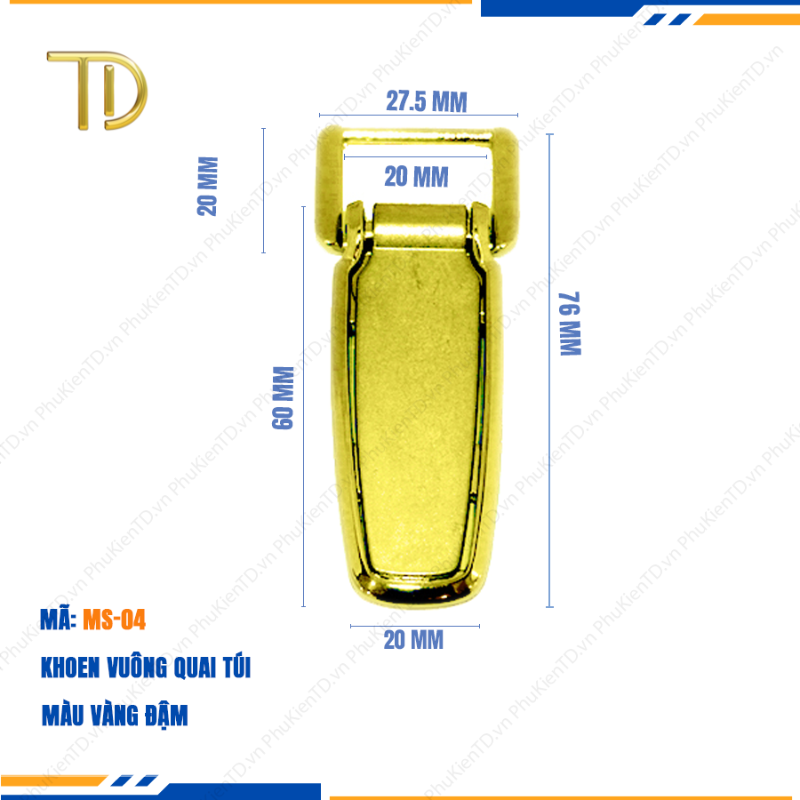 Khoen quai túi xách, Khoen d túi xách cao cấp công nghệ mạ điện độ bền 5-8 năm