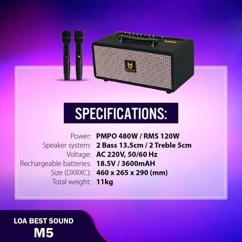 Loa di động cao cấp chính hãng Best Sound M5 Musicbox (hàng nhập khẩu)