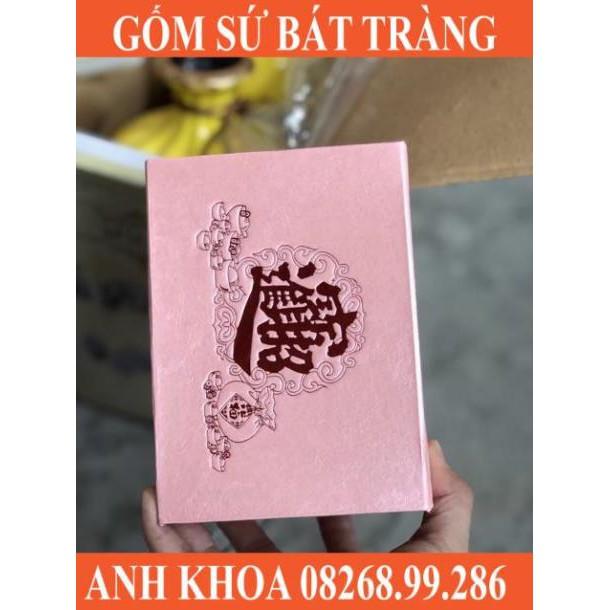 Túi tiền vàng Thiên Kim Vạn Lượng có hộp đựng - Gốm sứ Bát Tràng Anh Khoa