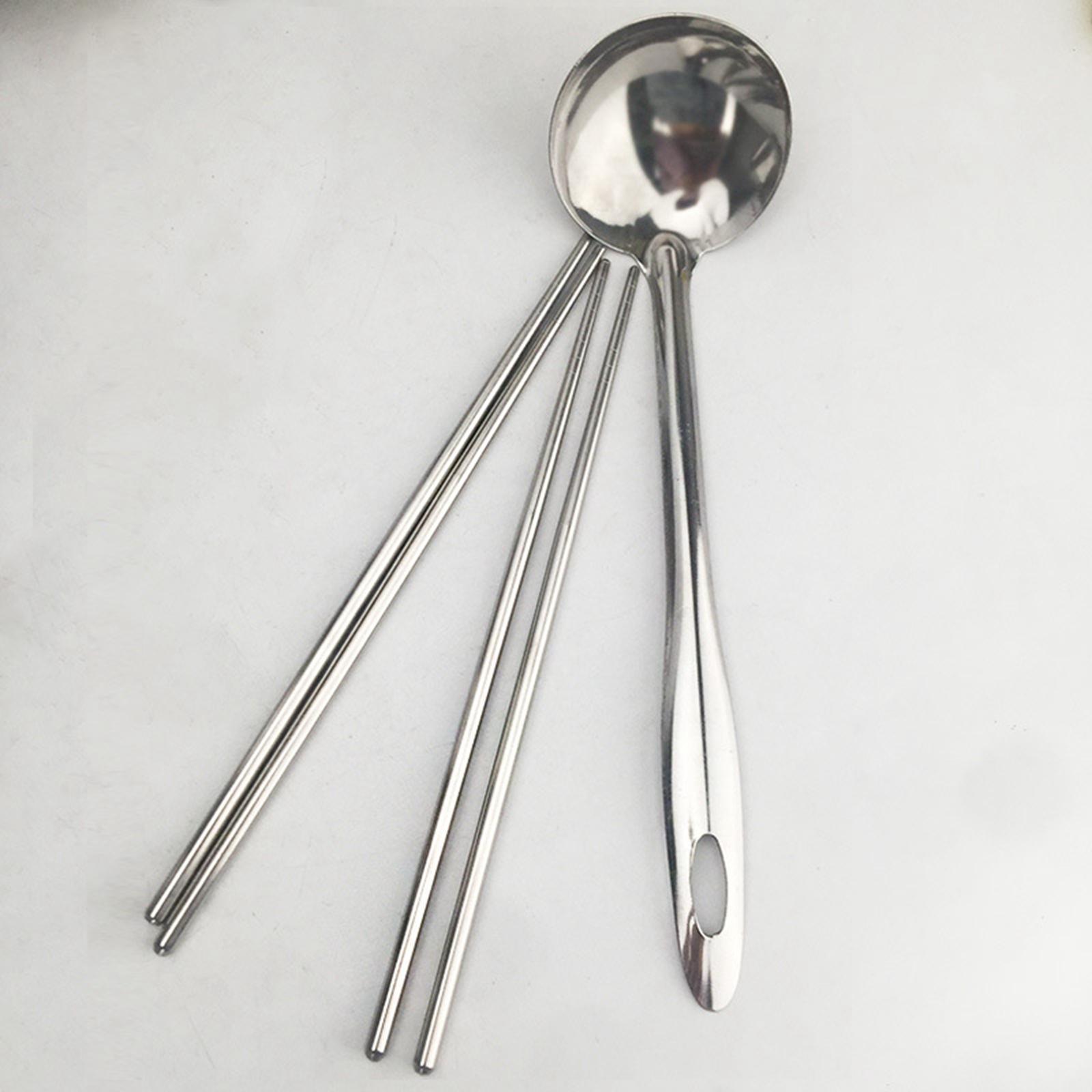 Soup Stockpot Bowls, Spoon, and Chopsticks Cooking Pot for Home Travel