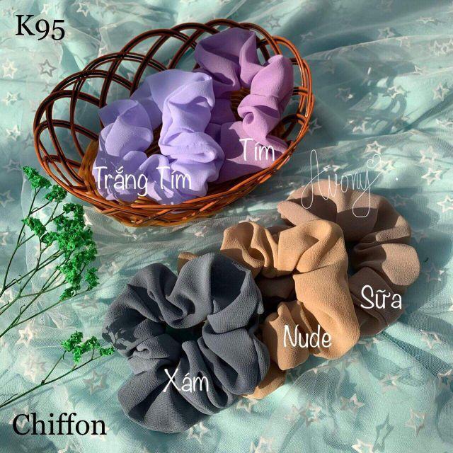 Dây cột tóc mẫu #Scrunchies vải Chiffon