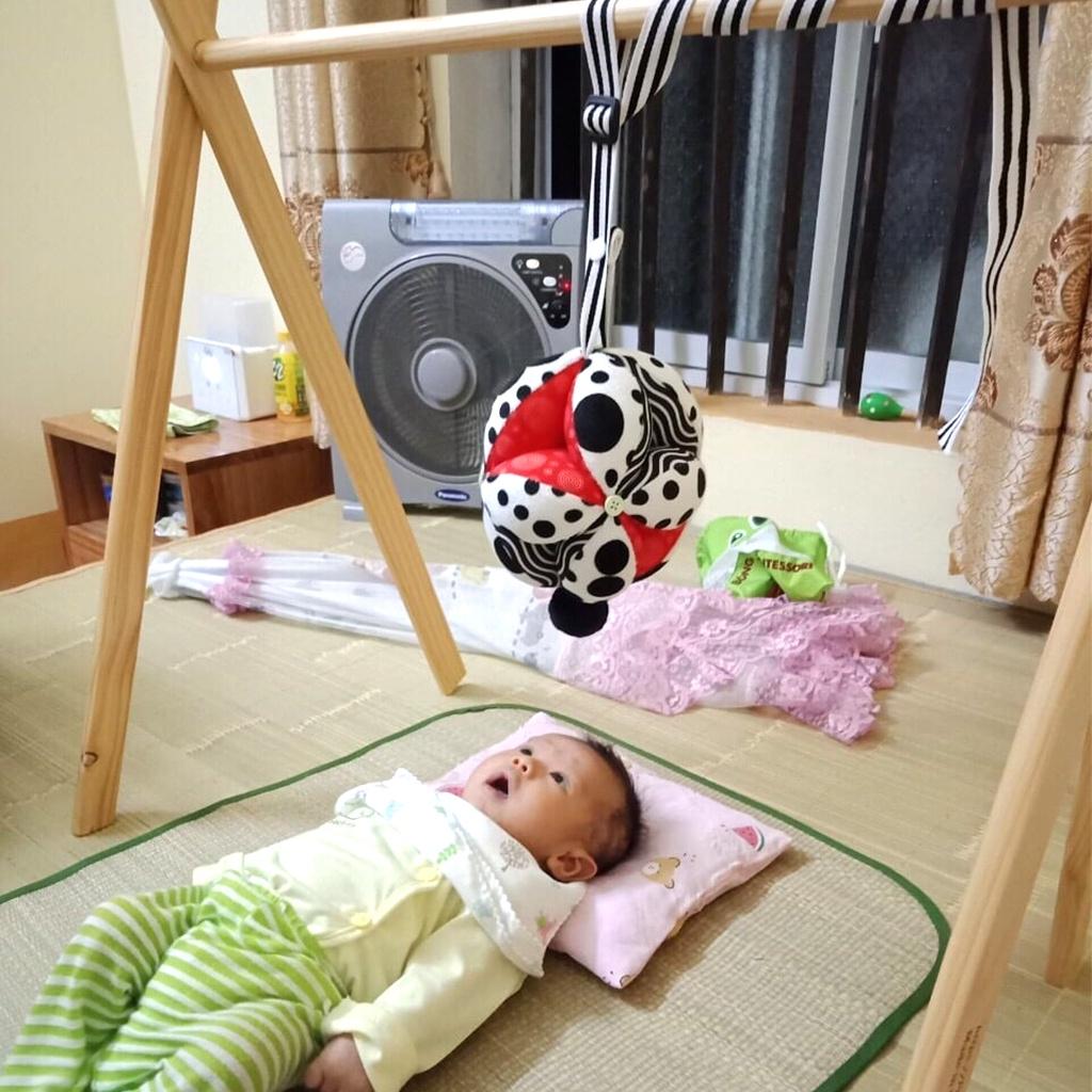 Bóng múi cho bé PiPoVietnam- luyện chân cho bé Montessori Polka Dots - đồ chơi vận động cho bé sơ sinh