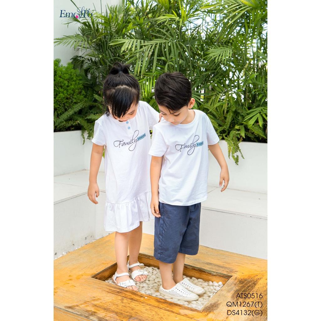 Đầm bé gái Emspo đuôi cá, in chữ Family is every thing DS4132