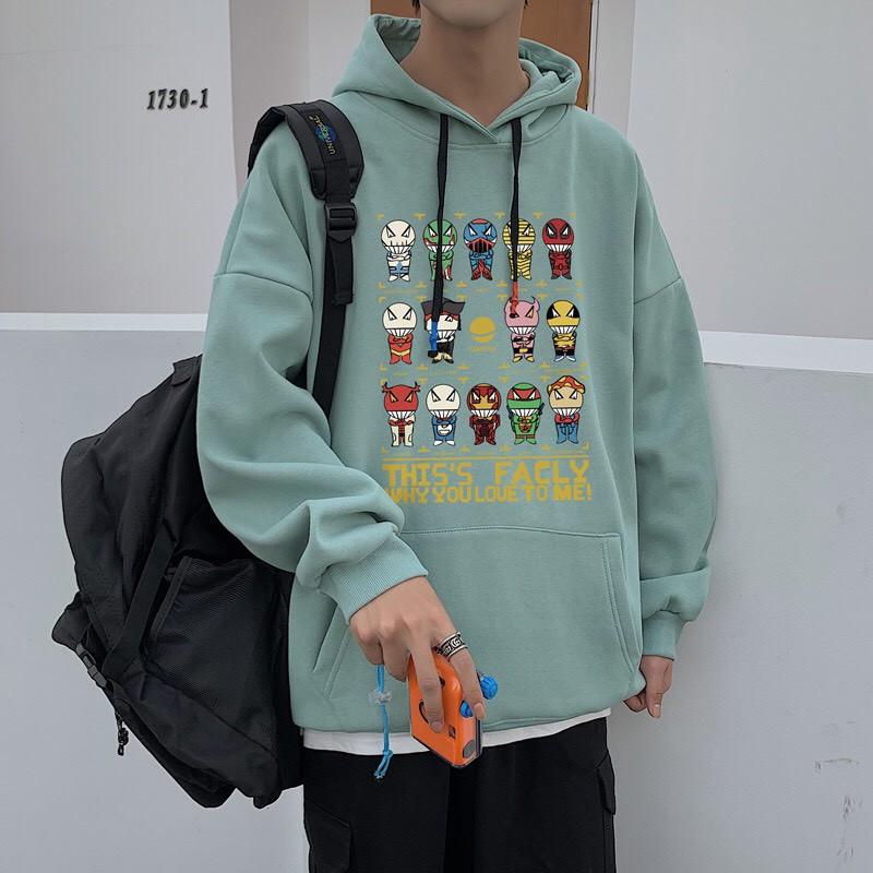 Áo Hoodie Nỉ Bông IN ICON cute Unisex Nam Nữ Form Rộng Ulzzang Kun