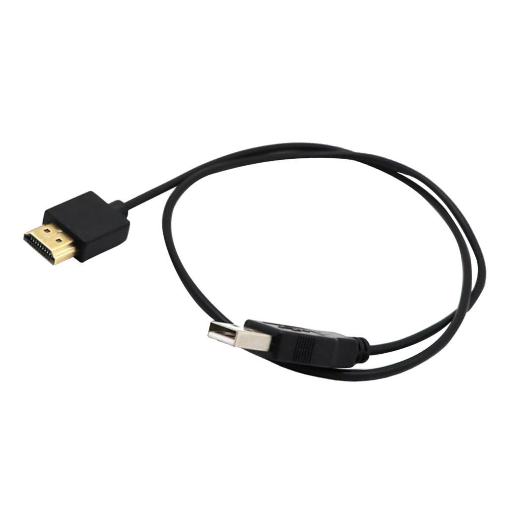 2X USB to HDMI Cable Male Charger Cable Splitter Adapter for HDTV DVD